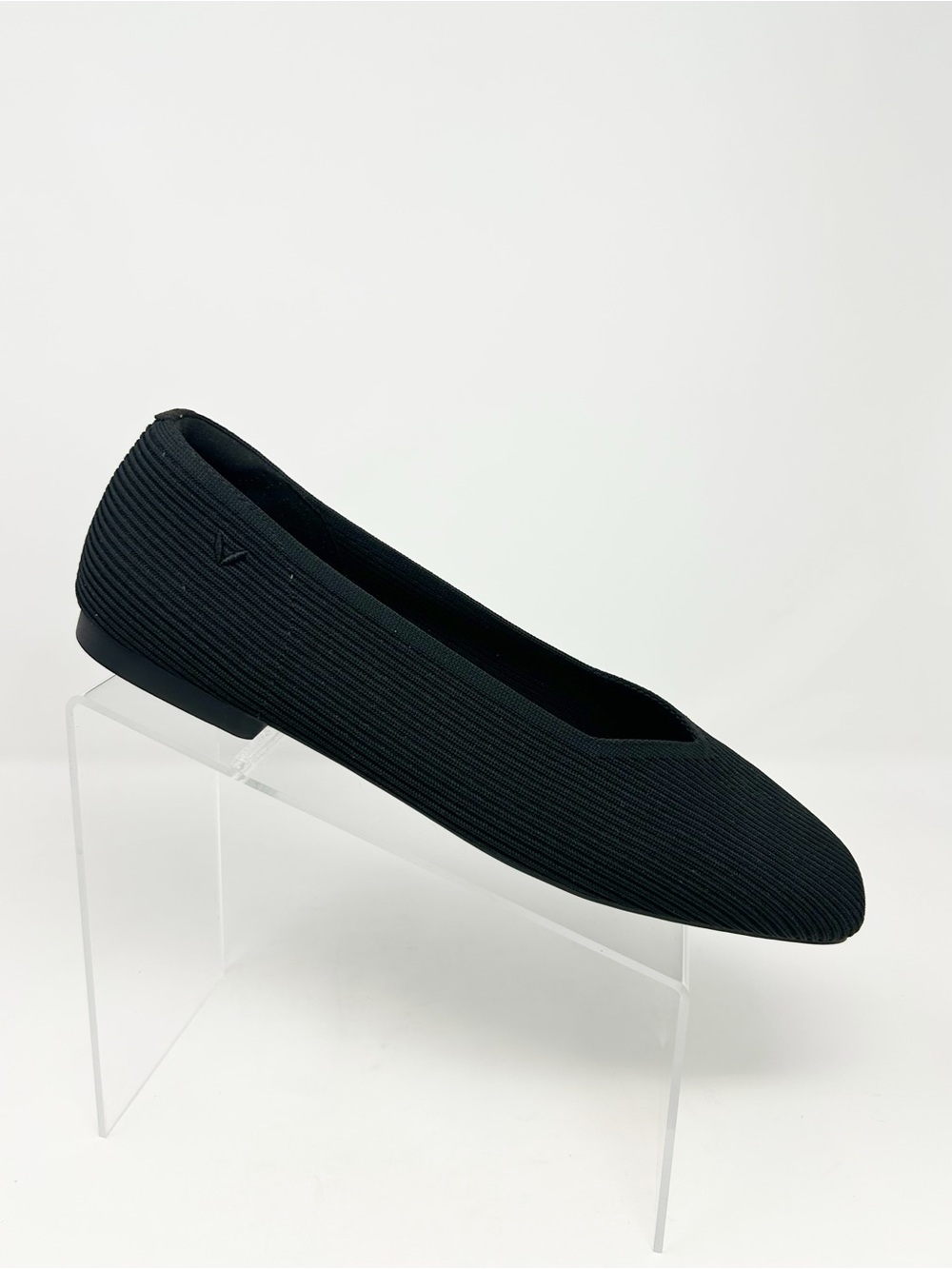 VIVAIA Margot Black Square Toe V-Cut Ballet Flats Womens Slip-On Shoes Size 44